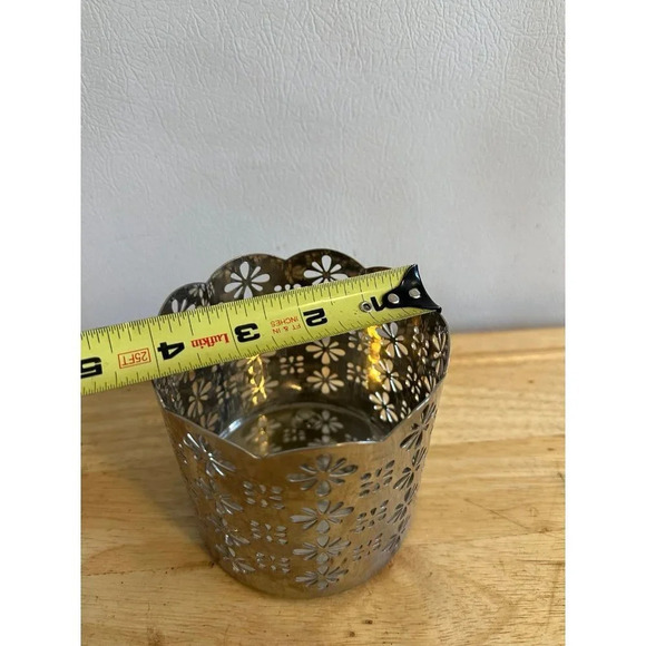 Metal Floral Candle Holder - Picture 7 of 7